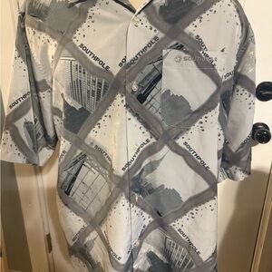 Vintage Y2K South Pole Gray‎ Graphic Men's Shirt